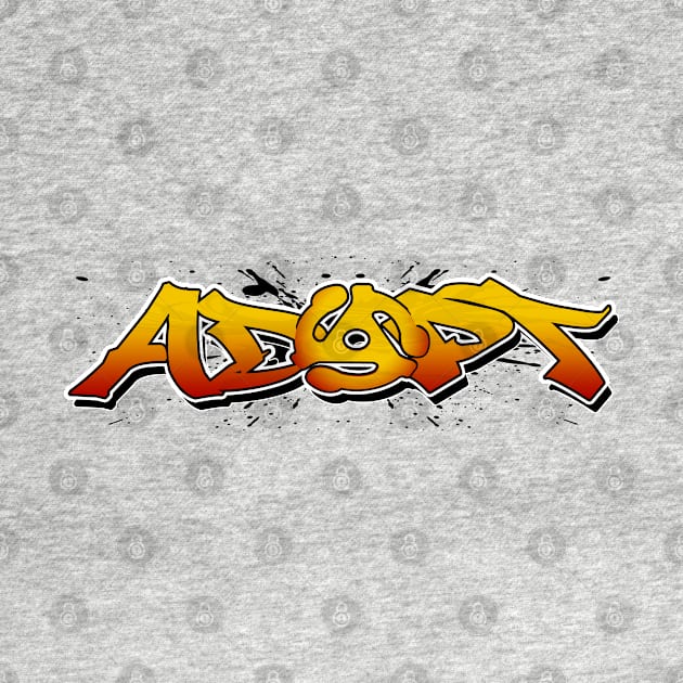 Adapt 45 (yellow to red fade with black splatter) by Nostalgink